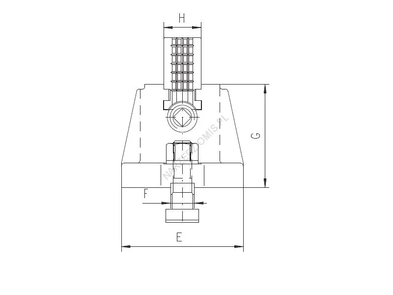 Rysunek techniczny: Szczęki mocujące zestaw 4 szczęk (do stołów z rowkami teowymi) KPL 9170 200 - BISON-BIAL